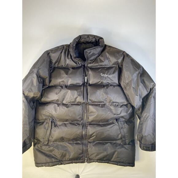 Vintage Y2K Kani Gold Puffer Coat Mens Extra Large XL 18 Husky Brown Full Zip - Picture 1 of 12